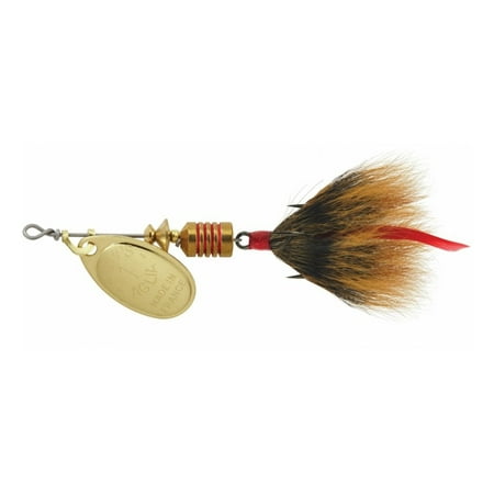 Mepps Aglia Dressed Inline Spinner 1/8oz Brown Tail Gold Blade