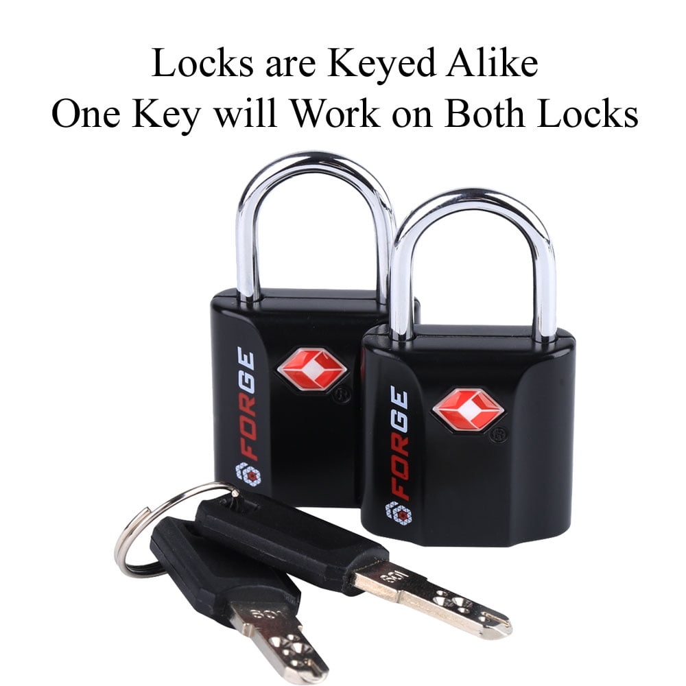 TSA Approved Luggage Locks, Black 2 Pack, UltraSecure