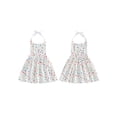 thumbnail image 2 of Yuemengxuan Toddler Little Girls Aline Tank Dress Tie Shoulder Sleeveless Dot Print Party Dress, 2 of 9