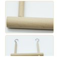 thumbnail image 3 of Parrot Hanging Perch Fun Wooden Bell Solid Bird Swing Perch Parrot Cage Swing, 3 of 10