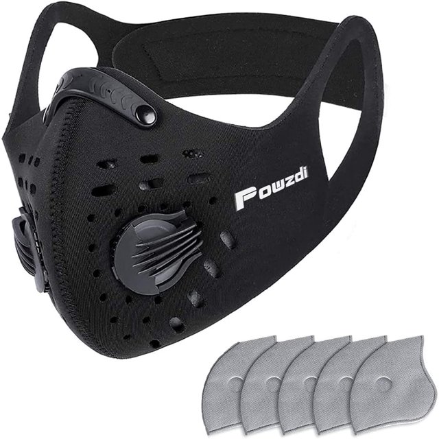 Jinsinto Masque Anti-Poussière de Cyclisme Masque Anti-Poussière Réutilisable avec Filtre à Charbon pour Moto, Menuiserie, Cyclisme, Course