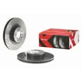 thumbnail image 1 of Brembo Brake Rotor 0990771XC02 Xtra; Vented Cross Drilled; One Piece Design; Wheel Bolt Pattern 5 x 100 Millimeter; 129.2 Millimeter Hat Inside Diameter; 58 Millimeter Hub Diameter; Gray Cast Iron, 1 of 2