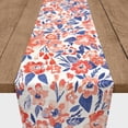 thumbnail image 3 of Creative Products Red & Blue Patchy Flowers 16x72 Cotton Twill Table Runner, 3 of 3