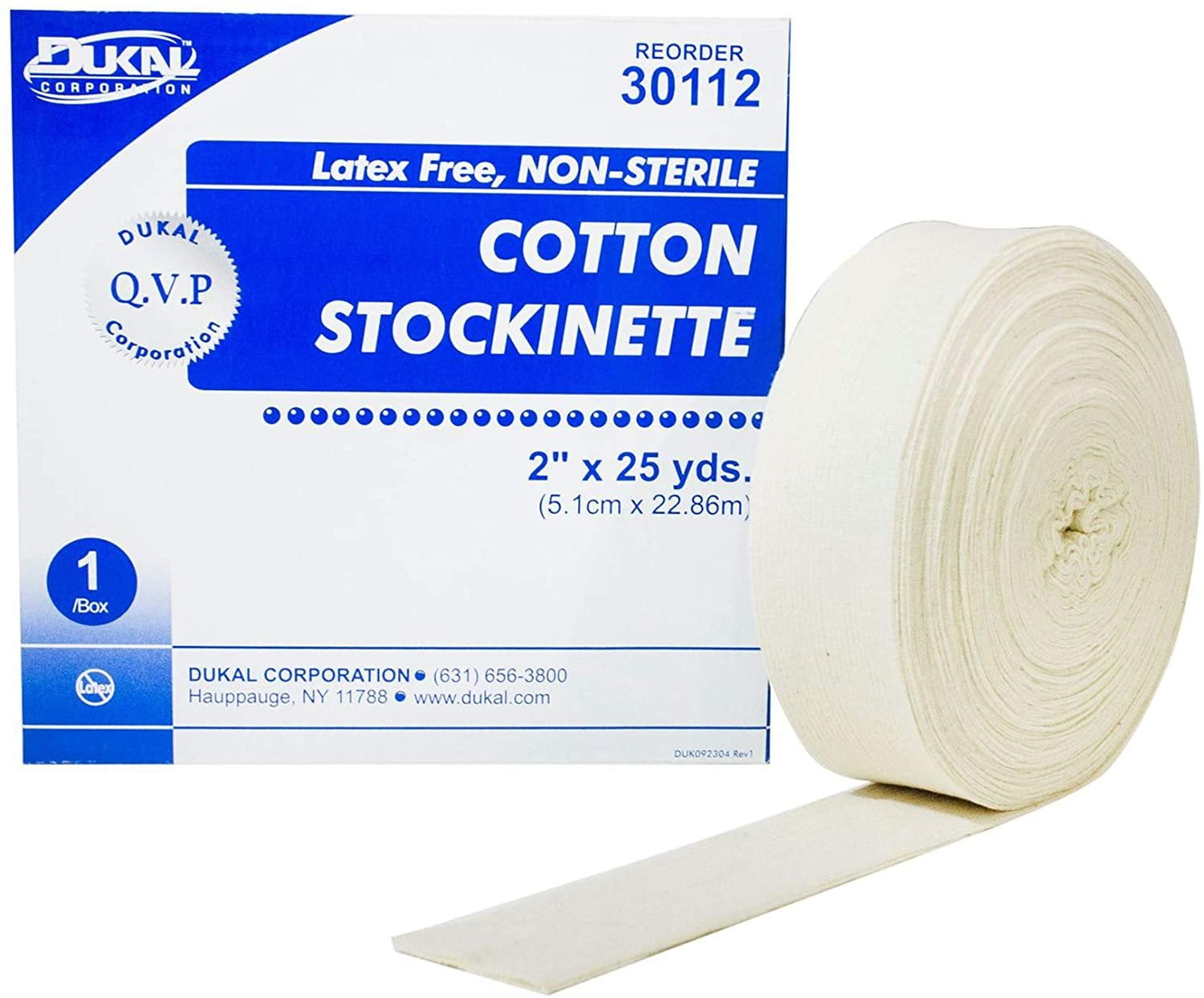 Dukal Elastic Cotton 2" x 25 Yards. Roll of Tubular Knitted