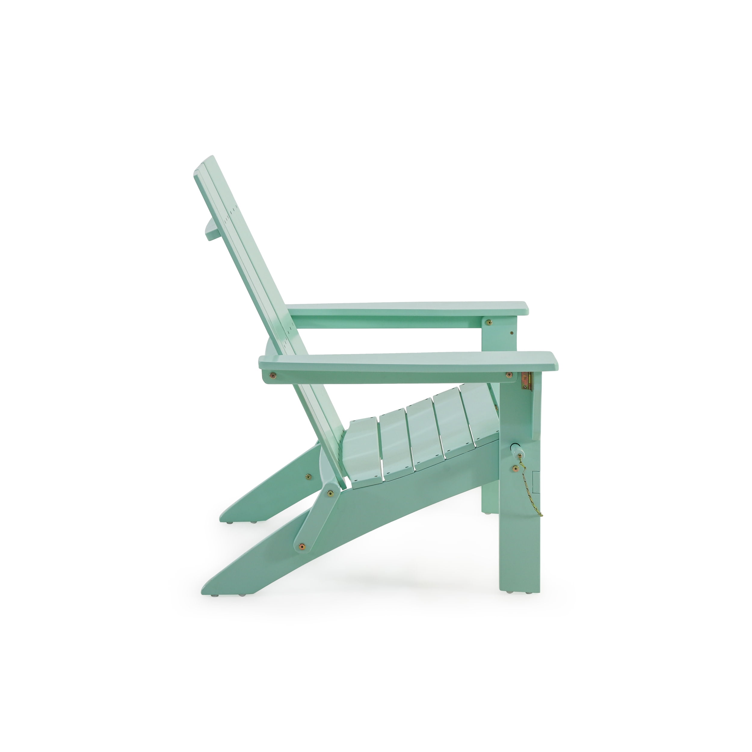 Eliphaz Acacia Wood Outdoor Foldable Adirondack Chairs, Set of 2, Light Mint