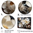 thumbnail image 3 of Designart "Whispering Beige Peonies II" Peonies Floater Framed Wall Art Prints, 3 of 5