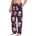 thumbnail image 6 of Fuzoiu skull with hearts Print Men's Pajama Pants,Lounge Pants for Men,Lounge PJ Bottoms,Sleepwear Pants with Drawstring Pockets-Small, 6 of 6