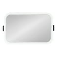 thumbnail image 3 of Kate and Laurel Hogan Wood Radius Rectangle Pivot Mirror, 20 x 30, White, Decorative Adjustable Transitional Mirror for Wall with Rectangular Mango Wood Frame, 3 of 9