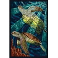 thumbnail image 4 of Sea Turtle, Paper Mosaic (19x27 inches, Premium 500 Piece Jigsaw Puzzle for Adults and Family, Made in USA), 4 of 4