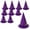 Purple, variant on 10 Pcs Halloween Hat-Shaped Gift Bags, Paper Candy Boxes for Cookies, Treats & Party Favors – Halloween Party Decoration Packaging