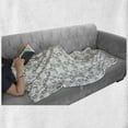 thumbnail image 6 of Romantic Soft Flannel Fleece Blanket, Love Theme Geometric Hearts Motif Along Abstract Blue Stripes in Recurring Design, Cozy Plush for Indoor and Outdoor Use, 70" x 90", Multicolor, by Ambesonne, 6 of 6