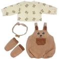 thumbnail image 2 of 18 inch Brown Bear Strap Pants Sets Alive Doll Clothes Romper Outfits for 18 to 20 inch Reborn Baby Doll Boy and Girl, 2 of 5