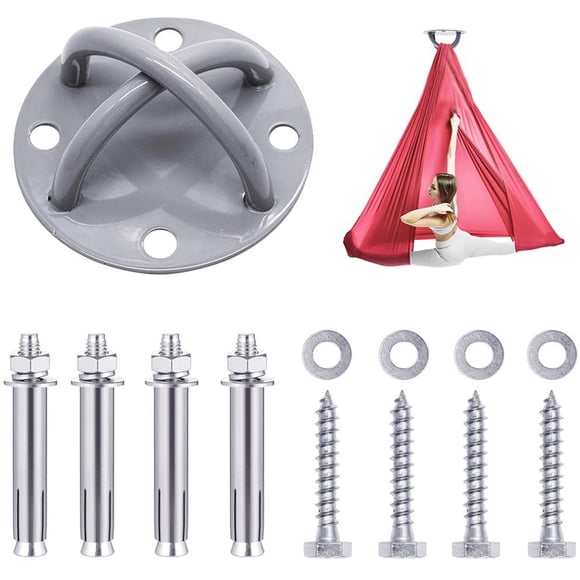 Ancre de Plafond Trapèze de Yoga, Anneaux de Gymnastique Support de Hamac Aérien, Cordes de Combat, Sangles de Suspension, Bande de Résistance