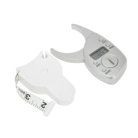 Body Fat Caliper Set Digital Body Fat Monitor + 60in Skinfold Measure Tape Skin Muscle Tester Health Care