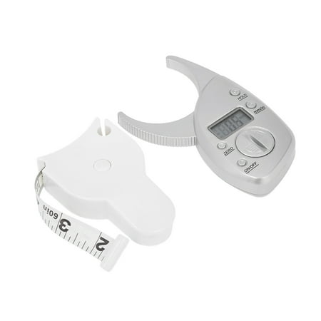 Body Fat Caliper Set Digital Body Fat Monitor + 60in Skinfold Measure Tape Skin Muscle Tester Health Care (Best Way To Measure Body Composition)