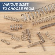 Compression Spring 10 mm OD 0.5 mm Wire 50 mm Free Length Extension Spring for DIY Projects (Silver Tone, Pack of 10)