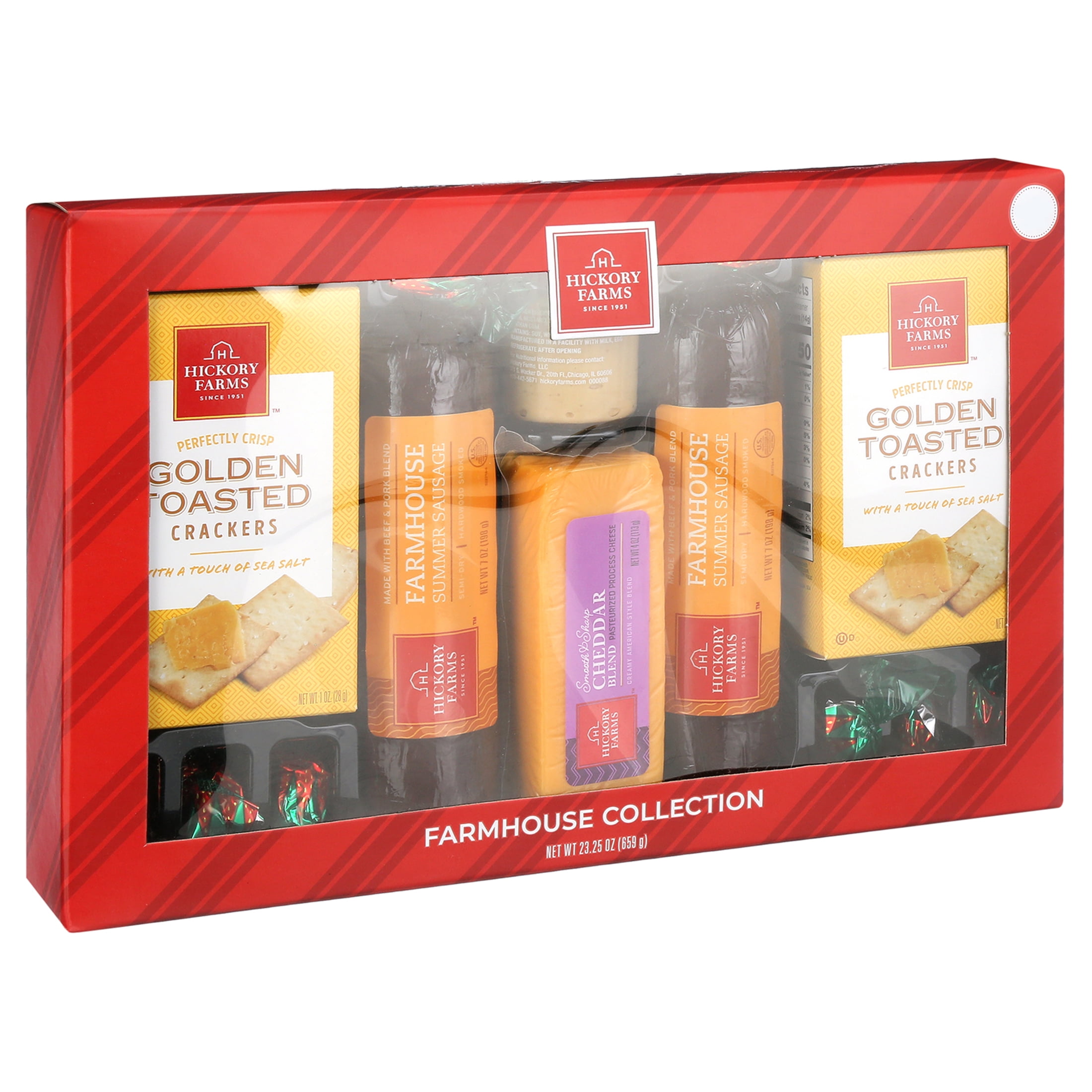 Hickory Farms Holiday Meat & Cheese Sampler Gift Box 9.25 oz