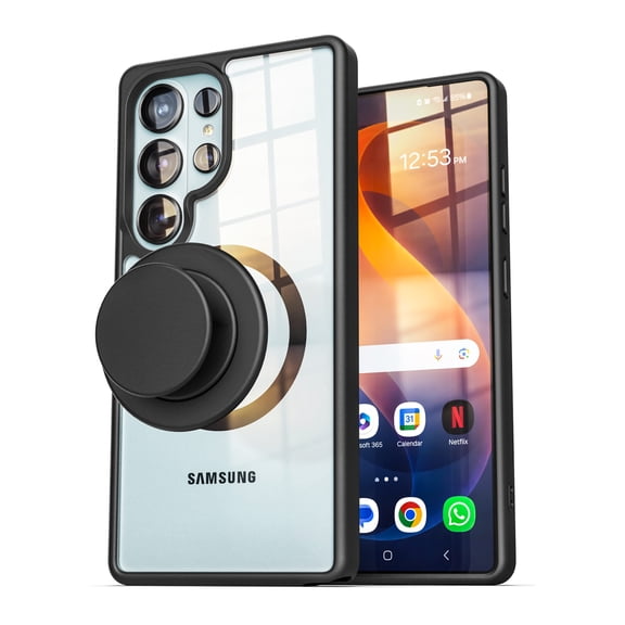 Encased for Samsung Galaxy S26 Ultra Case with Grip (Compatible with MagSafe) 2-in-1 Magnetic Cover and Collapsible Phone Holder (2026)