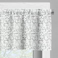 thumbnail image 5 of Ambesonne Cat Valance & Curtain, Lazy Furry Feline Pets, 55"x24", Black White, 5 of 6