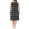 thumbnail image 3 of Vestidos de verano sin mangas de tie dye de talla grande Agnes Orinda para mujeres, vestido casual suelto tipo camiseta de playa 3X negro, 3 of 6