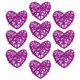 thumbnail image 4 of 10 bolas de mimbre con forma de corazón para colgar en el árbol de Navidad. Púrpura, 4 of 9