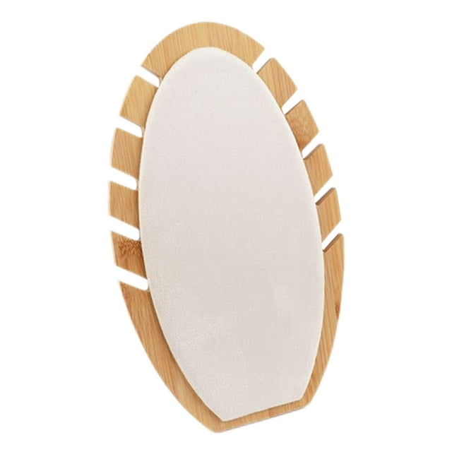 Expositor de madera para collares y colgantes, caballete para collares, expositor de joyas Beige