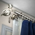 thumbnail image 2 of Penelope 13/16 inch Triple Curtain Rod 120-170" - Satin Nickel, 2 of 2