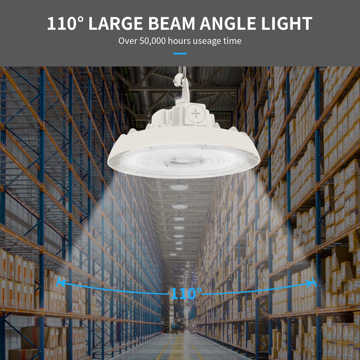 8 Pack UFO LED High Bay Light, 100/120/150W, 14000/17500/21000LM, 2CCT 4000K/5000K, 0-10V Dimmable High Bay LED Shop Lights for Gym Factory Warehouse, Hook, 6' Cable, UL & DLC Listed