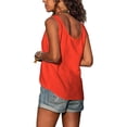 thumbnail image 3 of Lumento Women Tank Tops Buttons Cami Sexy Solid Color Tee Sleeveless T-Shirts Summer Casual Holiday Loose Shirt Blouses Plus Size S-5XL, 3 of 3