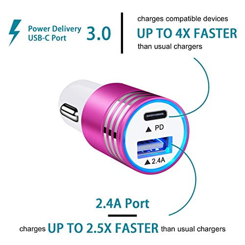 Fast Car Charger SINDOX 45W Super Mini Metal 2-Port USB C Car Charger Samsung Galaxy S20/S10 iPhone11 /11 Pro Max/iPad Pro Dual Port Type C Car Charger for iPhone 12/12 Pro Max/ 12 Mini Fast Car Charger SINDOX 45W Super Mini Metal 2-Port USB C Car Charger Samsung Galaxy S20/S10 iPhone11 /11 Pro Max/iPad Pro Dual Port Type C Car Charger for iPhone 12/12 Pro Max/ 12 Mini