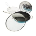 thumbnail image 4 of Curtis Stone Dura-Pan 5-Quart 4-piece Nonstick Chef's Skillet Set, 4 of 7