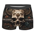 thumbnail image 3 of Haiem Metal Style Horned Skull Men's Boxer Briefs, Every Day Comfort Stretch Cotton Moisture-Wicking Underwear-Large, 3 of 8