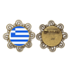thumbnail image 1 of Grecia bandera nacional Europa país Broche de flores, regalo de joyería para mujeres y niñas Unbranded M, 1 of 3