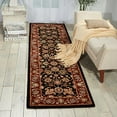 thumbnail image 2 of Nourison Nourison 2000 90" x 114" Oval Wool Indoor Rug in Black Persian, 2 of 6