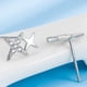thumbnail image 4 of Pendientes de Plata Pendientes Coreano Cuatro Puntas Estrella Pendientes de Plata, 4 of 8