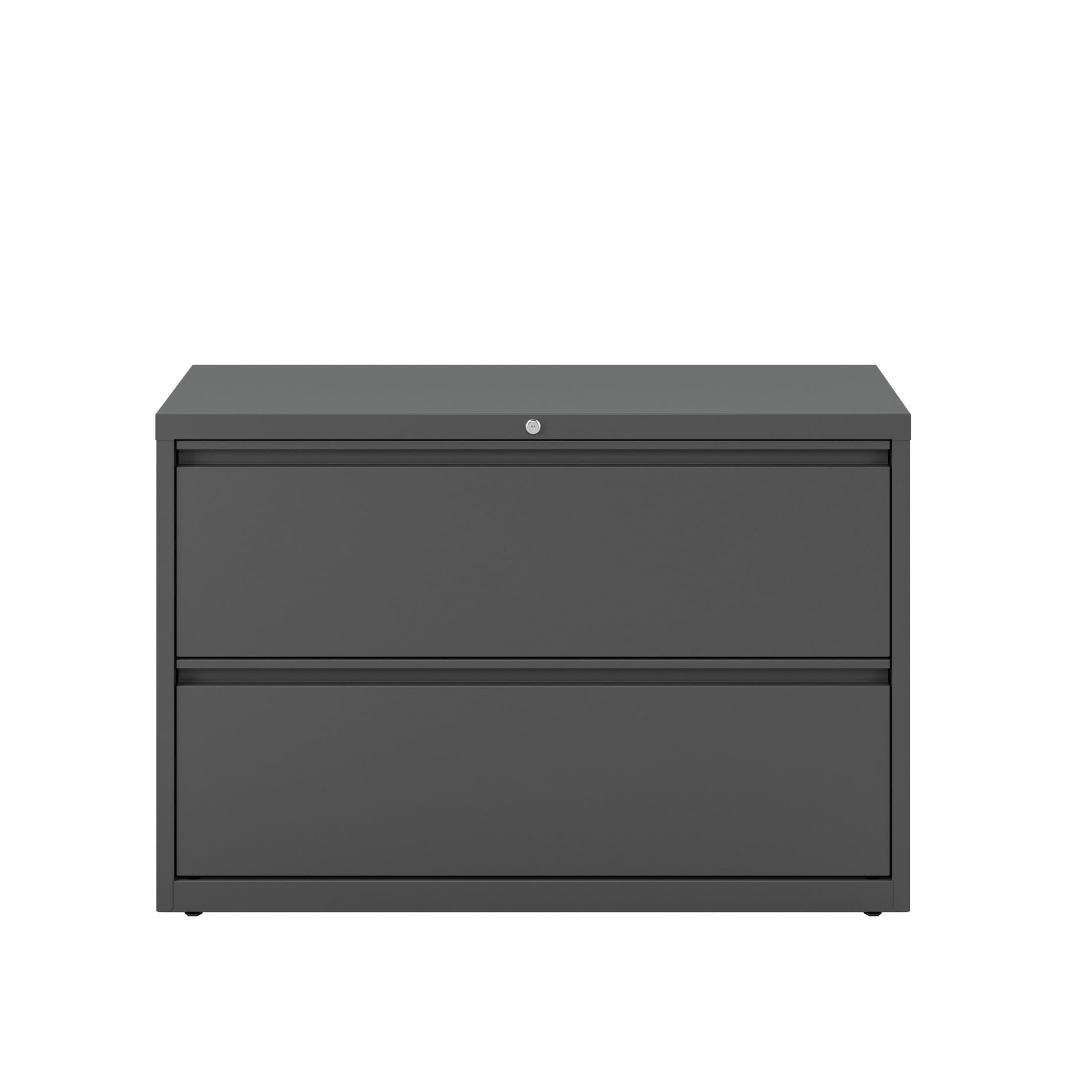 Hirsh 42 Inch Wide 2 Drawer Metal Lateral File Cabinet for Home and Office, Holds Letter, Legal and A4 Hanging Folders, Charcoal