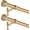 Warm Gold, variant on 2 Pack Heavy Duty 1 Inch Diameter Single Curtain Rods 72-144” Adjustable Window Curtain Rod with with Cylindrical Cap Finials, Wall Mount and Ceiling Mount, Warm Gold