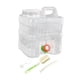 thumbnail image 2 of Tanque de almacenamiento de bebidas, gran capacidad, cubo transportador de agua con grifo, material de PC, asa portátil, adecuado para acampar, vehícu Claro, 2 of 9
