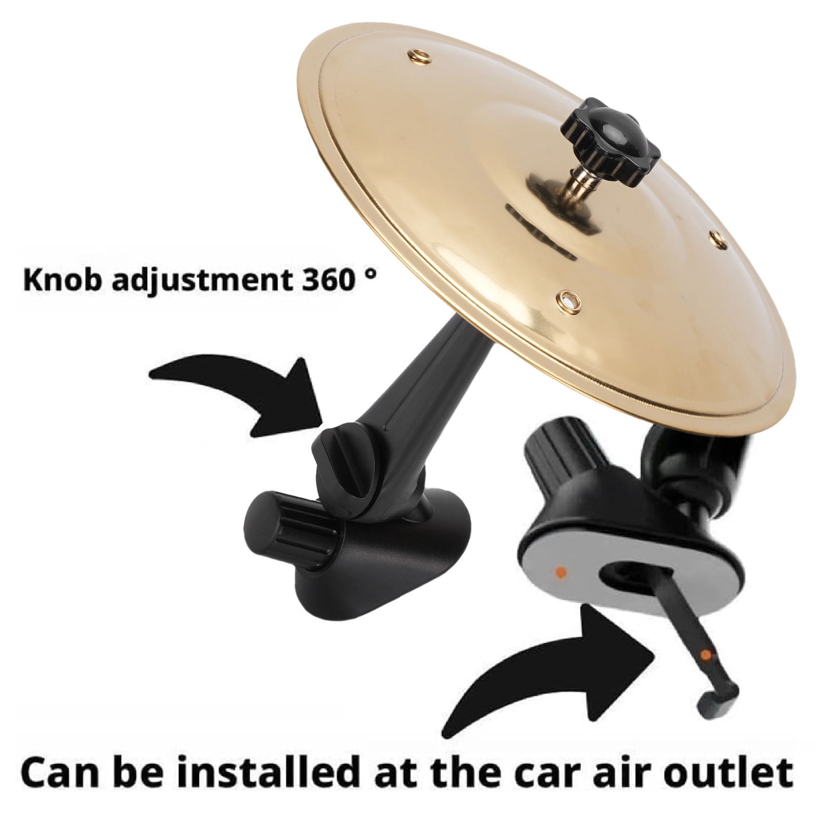 Mini Cymbale De Voiture - Décoration Ventilation Tambour - Accessoire Musical Pour Tableau De Bord - Pour Amateurs Musique