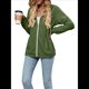 thumbnail image 3 of Sudadera con Capucha Informal con Cremallera para Mujer, Cómoda, Holgada, de Larga, Color Liso, con Bolsillos. Verde S, 3 of 9