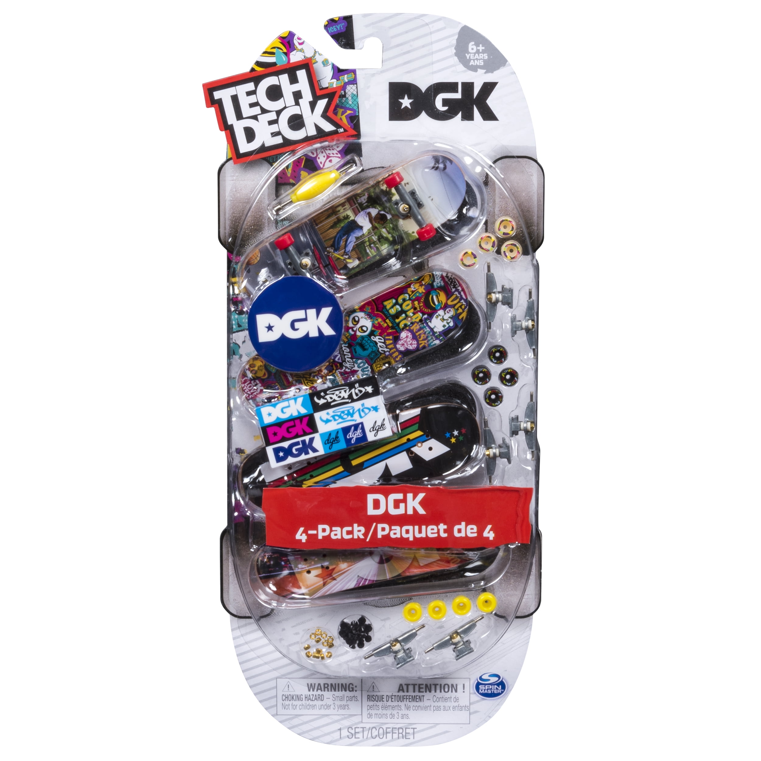 Tech Deck - 96mm Fingerboards - 4-Pack - DGK - Walmart.com ...