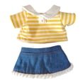 thumbnail image 4 of Camiseta de Muñeca de Moda + Falda , Accesorio de Disfraz, Traje de Juego de Simulación, Colgante de 20cm para Muñeca de Algodón, Muñeca de Niñ raya amarilla, 4 of 8