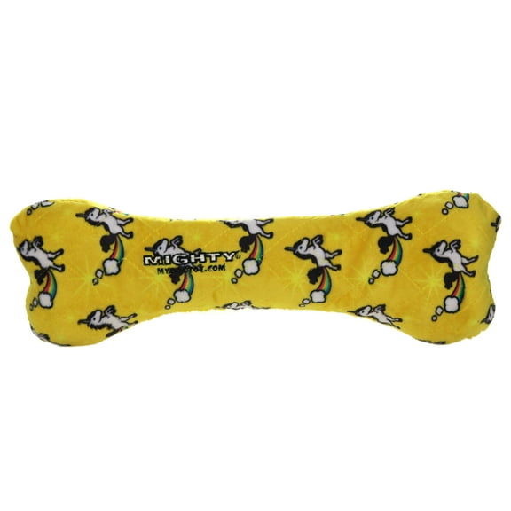 Mighty Bone Unicorn Durable Squeaky Plush No Stuff Dog Toy