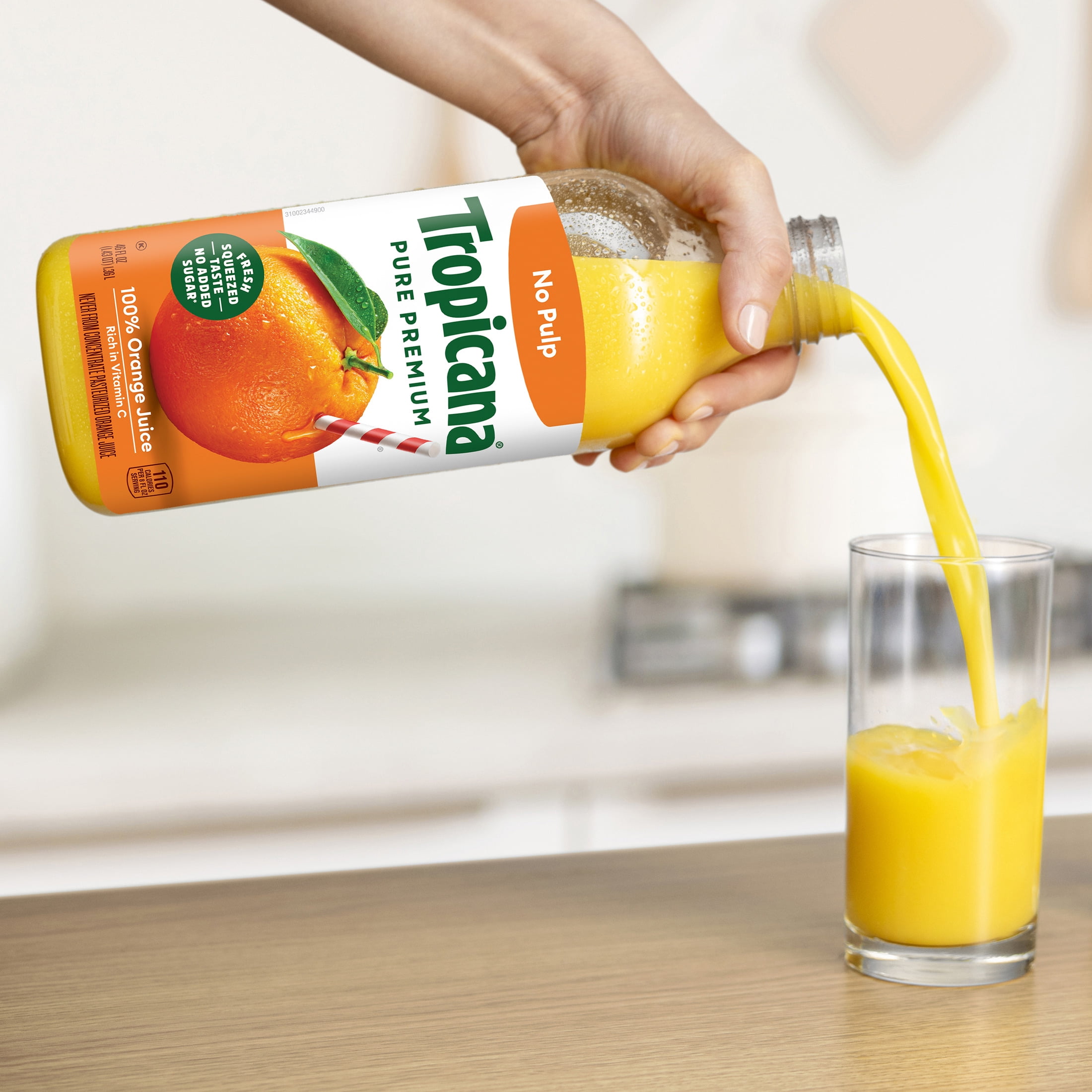 Tropicana Pure Premium 100% Orange Juice Original, No Pulp, No Sugar Added, 46 fl oz