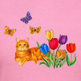 thumbnail image 3 of CafePress - Orange Cat In Tulips T Shirt - Women's Traditional Fit Dark T-Shirt, 3 of 4