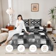 thumbnail image 3 of Homewish Vintage Checkerboard Twin Comforter Sets,Abstract Artwork Bedding Set,Black White,Black Reversible,2-Piece,1 Comforter and 1 Pillowcase, 3 of 7