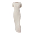 thumbnail image 1 of Cárdigan de punto liso para mujer, vestido elegante con solapa y volantes, manga larga, paquete de cadera de un solo pecho, novedad de otoño, 1 of 5