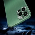 thumbnail image 2 of Compatible with iPhone 14 Pro Glossy Case Metal Brushed Back Soft Silicone Edge Lens Protection Slim Protection Shockproof Cover for Women Girls Green, 2 of 11