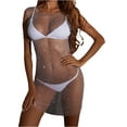 thumbnail image 1 of Qmyliery Women Sexy See-through Beach Blouse, Black Round Collar Sleeveless One-piece, XS/ S/ M/ L, 1 of 9