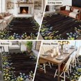 thumbnail image 5 of 5'x8' Area Rugs, Watercolor Leaf Indoor Outdoor Area Rug for Living Room Bedroom, Pastoral Summer Botanical Wooden Brown Washable Bathroom Rugs Kitchen Floor Carpet Mats Home Decor Aesthetic, 5 of 8